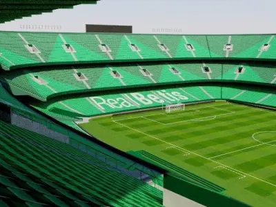 Estadio Benito Villamarin - Real Betis Sevilla Low-poly 3D model