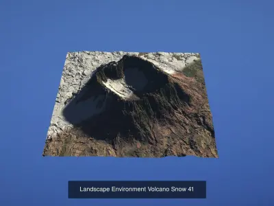 5 Landscape Environment Volcano Snow Volume 09 3D Model Pack
