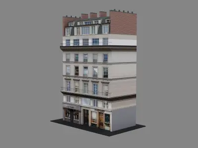 Typical Parisian Apartment 3d Building 08 3D model