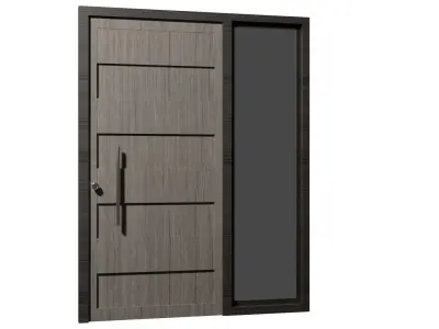 modern door Free low-poly 3D model
