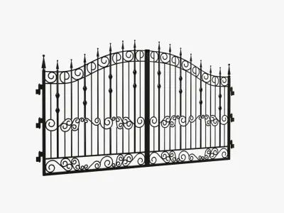 Gate-9 wrought iron gates 3D model