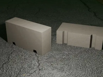 Concrete Barriers 3D model