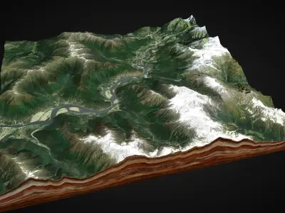 Yarlung Zangbo Grand Canyon 3D model
