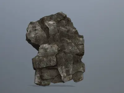 Stone rock Low-poly 3D model shop
