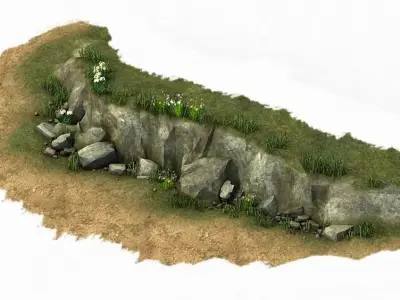 Explore the mountains - hillside - mountain road 4 3D model