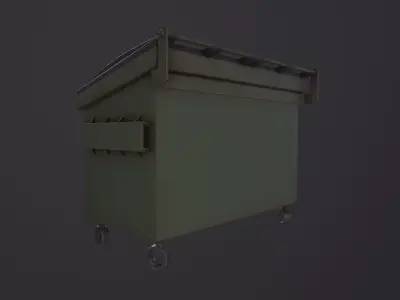 Trash Container 3D Model Low-poly 3D model