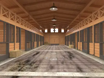 Animal Stables 3D model