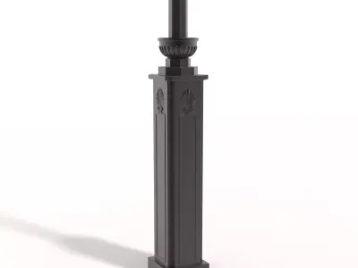 Cast iron street lamp B 3D model