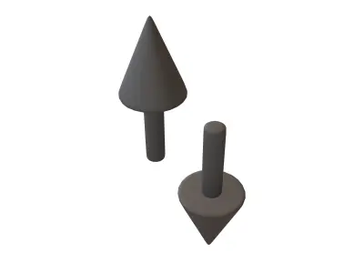Up and Down Arrow v1 002 Low-poly 3D model