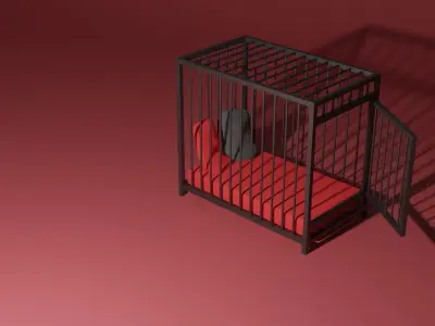 Cage bed 3D model