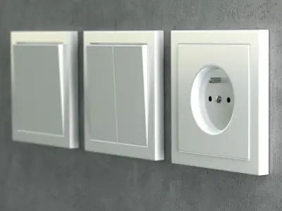 Socket and switches pack 3D model