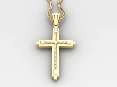 Cross Light Gold 4CP064 3DM STL 3D print model