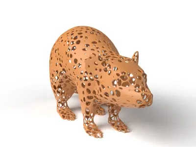 Mouse Voronoi Low-poly 3D model