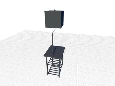 Piche Swing Arm Floor Lamp 3D model