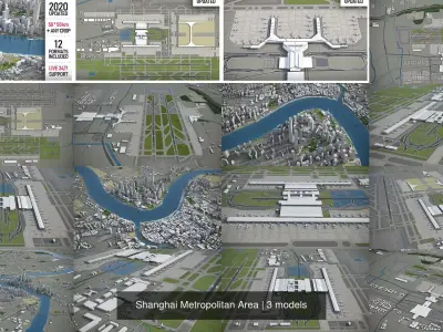 Shanghai Metropolitan Area 3D Model Pack