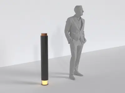 Futuristic Floor Lamp 02 3D model