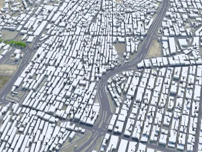 Taif Saudi Arabia 50km Low-poly 3D model