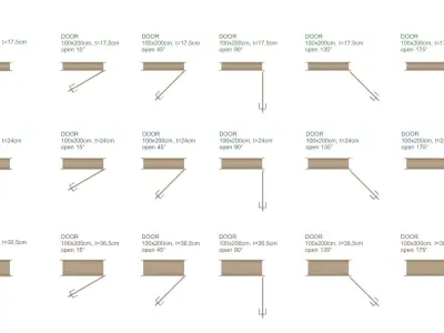 Door Collection different doors 3D model