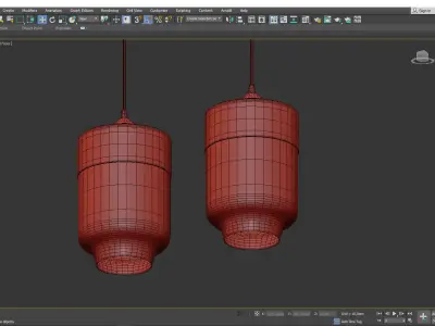 Parallel Canister Pendant Light Low-poly 3D model