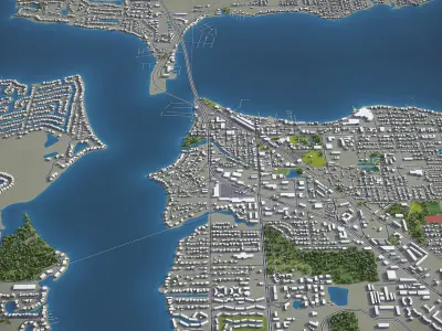 Port St Lucie  Low-poly 3D model