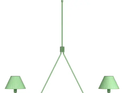 Black Beatrix Chandelier 2 lamps 3D model