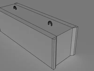 Concrete Barrier 3D model Low-poly 3D model
