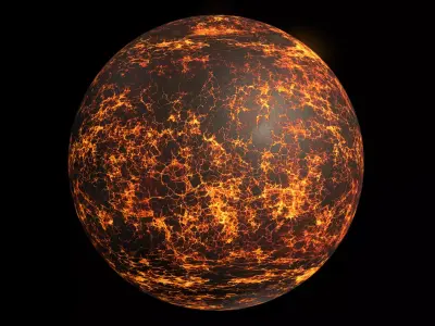 Lava Planet 01 - 8k PBR Low-poly 3D model