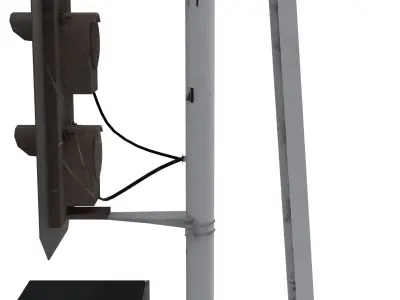 Train Traffic Light 2 3D model