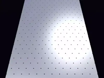 Perforated panel in 60 degree staggered pattern with square hole 3D Model Pack