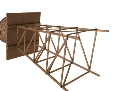 Wooden Water Tower 3D model