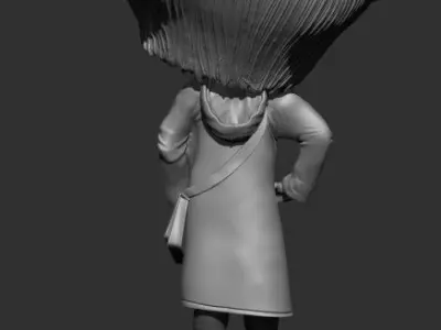 Coraline girl 3D print model