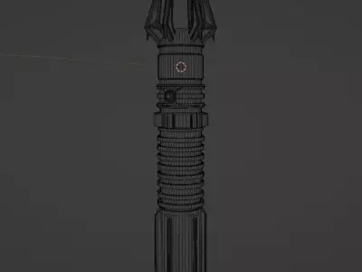 Exar Kun Lightsaber pack Low-poly 3D model