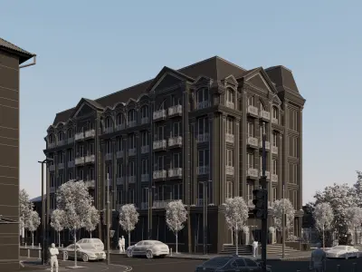 Classical Hotel Building 3D model