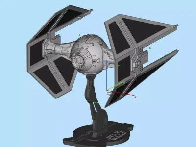 TIE INTERCEPTOR STAR WARS  3D print model