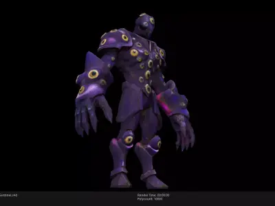 Low Poly Stylized Eye Sentinel Low-poly 3D model