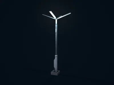 Sci Fi Street Light 3 Low-poly 3D model