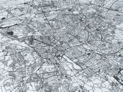 Hannover Road Network and Streets 3D model