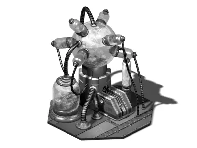 Machinery - Spacecraft - Functional Objects 09 3D model