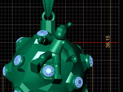 Man with Astronaut Pendant 3D Printable Model 3D print model