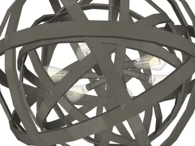 Orbital Sphere Pendant Light 3D model