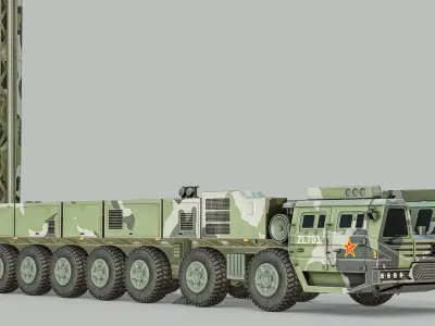  Dongfeng DF-41 Rigged Mobile Intercontinental Ballistic Missile PBR 