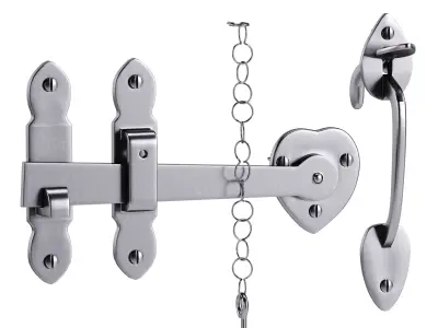 Bathroom Door Lock Latch 3D model