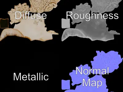 Classical Sculpture Bust Model Pack Low-poly 3D model