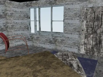 old beach house Low-poly 3D model