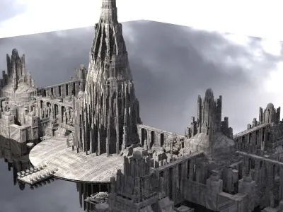 Babylon Tower Sci-Fi version collection 1 3D model