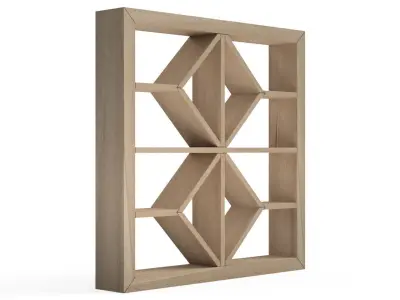 Sorobandama square window frame - oak 3D print model