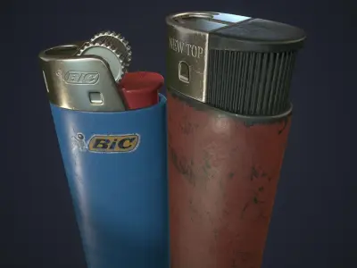 Disposable lighters Low-poly 3D model