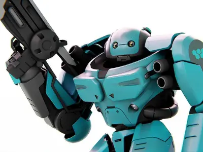 DOOM FIGHTER-V2   RIGGED 3D model