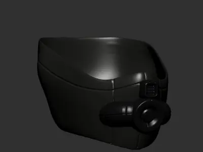 gas mask helmet scifi high poly sculpt 3d printable  3D model 5