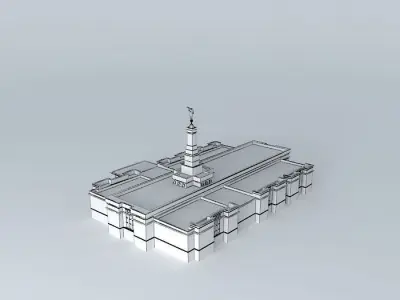 LDS.TEMPLO MORMON GUADALAJARA, MEXICO 105 TH. OPERATING TEMPLE. Free 3D model